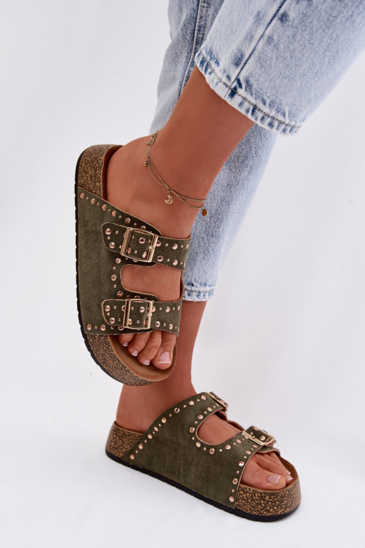 naiste plätud Ze Kuldset värvimi neetide ja pandlagami Ja trukid khakivärvi Tervina