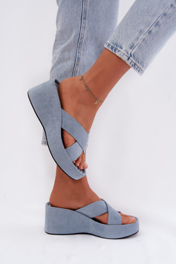 naiste plätud Kiilu pealEco Suedeu Sinist värvi Calorine