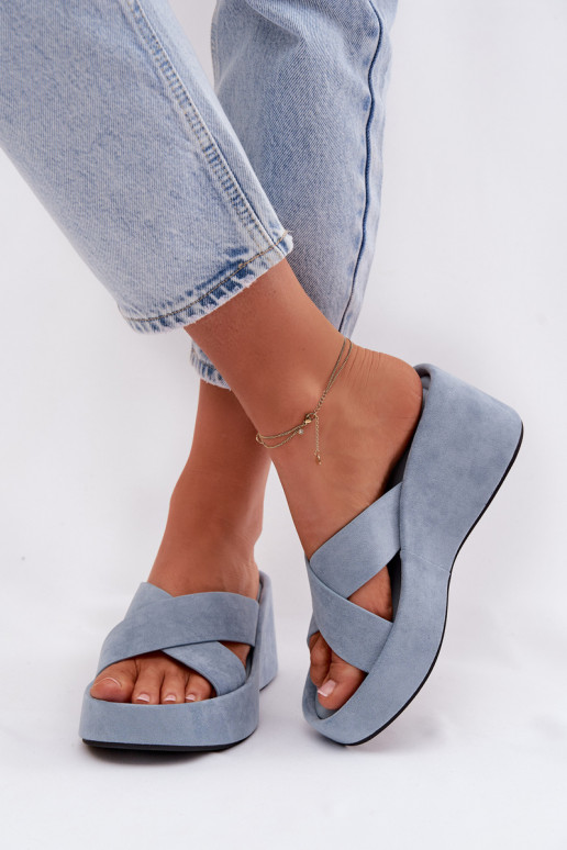 naiste plätud Kiilu pealEco Suedeu Sinist värvi Calorine