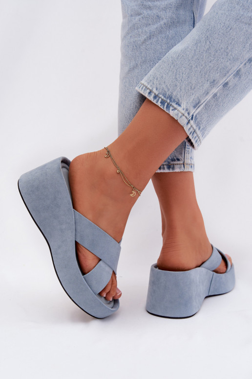 naiste plätud Kiilu pealEco Suedeu Sinist värvi Calorine