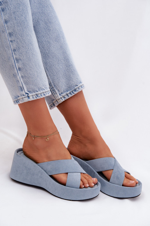 naiste plätud Kiilu pealEco Suedeu Sinist värvi Calorine