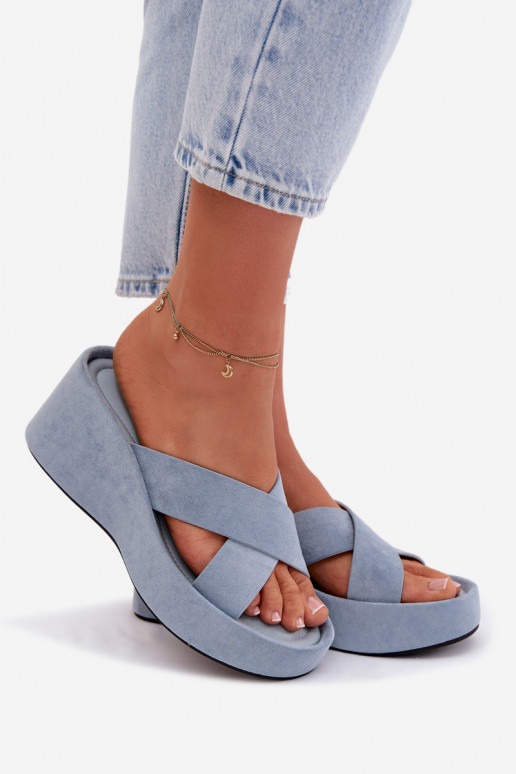 naiste plätud Kiilu pealEco Suedeu Sinist värvi Calorine