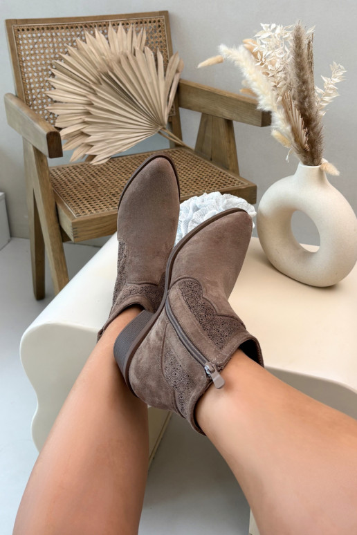 Saapad Pealiste omad kõrge jämeda kontsaga S.Barski HY61-8013 pruunid värvi