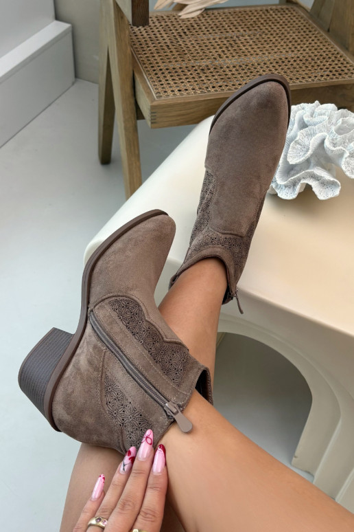 Saapad Pealiste omad kõrge jämeda kontsaga S.Barski HY61-8013 pruunid värvi