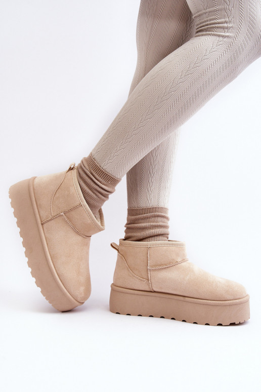 nööpidega lumesaapad Pealiste omad platvormiga Elevandiluu värvi Mennja