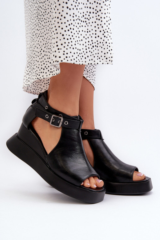 Pealistesandaalid platvormiga I Koturnie eko-nahast msuud Hloeli