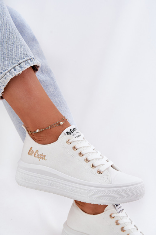 naiste saapad platvormiga Lee Cooper LCIN-24-44-2462L valget värvi