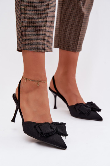 Pealistesandaalid kõrge jämeda kontsaga lipsukesega msuud Hestia