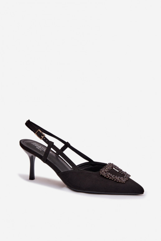 Pealistesandaalid kõrge jämeda kontsaga kaunistustega msuud Ismeria