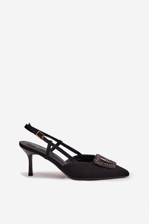 Pealistesandaalid kõrge jämeda kontsaga kaunistustega msuud Ismeria