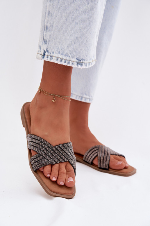 naiste plätud laiade nööridega säravate kristallidega msuud Zinnia