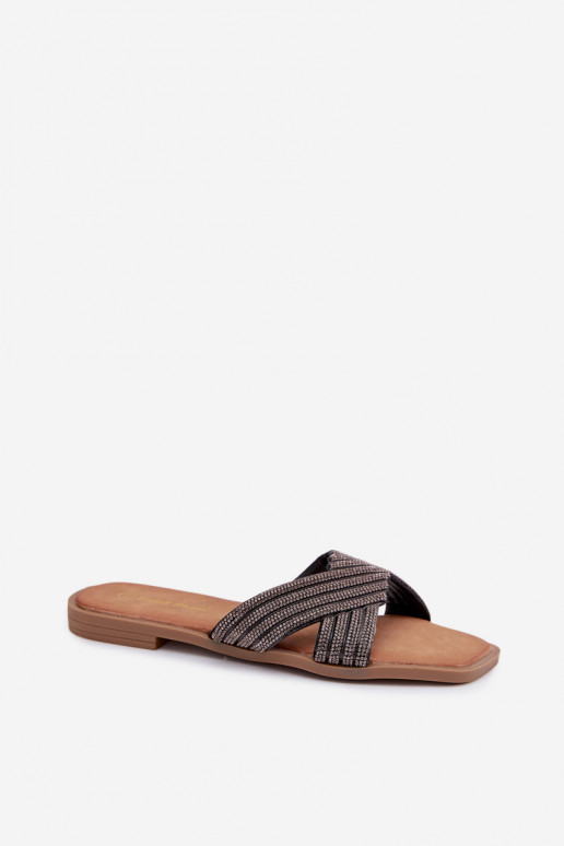 naiste plätud laiade nööridega säravate kristallidega msuud Zinnia