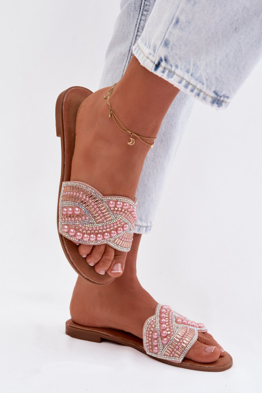 Kaunistustega Sussid laiade nööridega Tumeroosad värvi Dovima