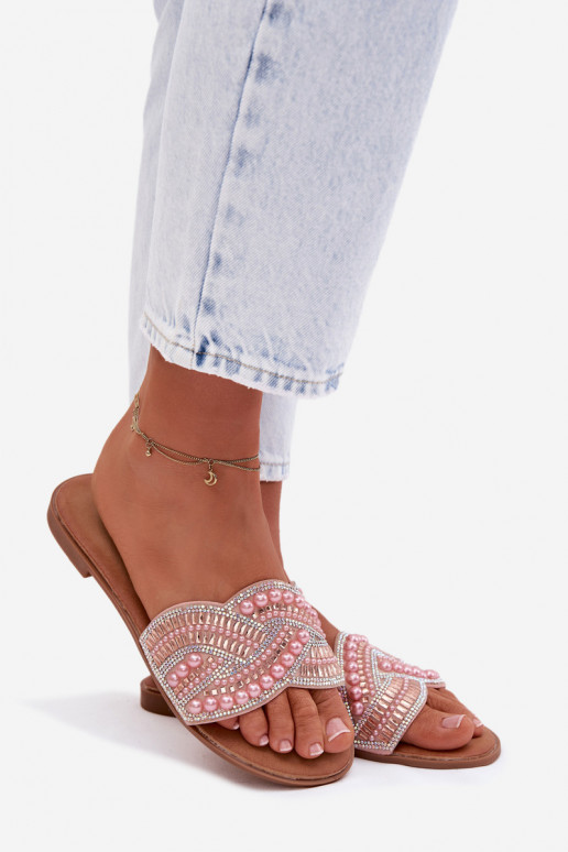 Kaunistustega Sussid laiade nööridega Tumeroosad värvi Dovima