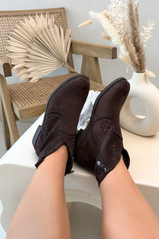 Saapad Pealiste omad laiade nööridega S.Barski HY61-8026 Czekoladosissee