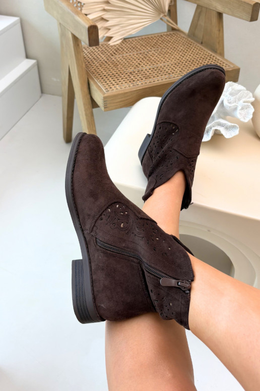 Saapad Pealiste omad laiade nööridega S.Barski HY61-8026 Czekoladosissee