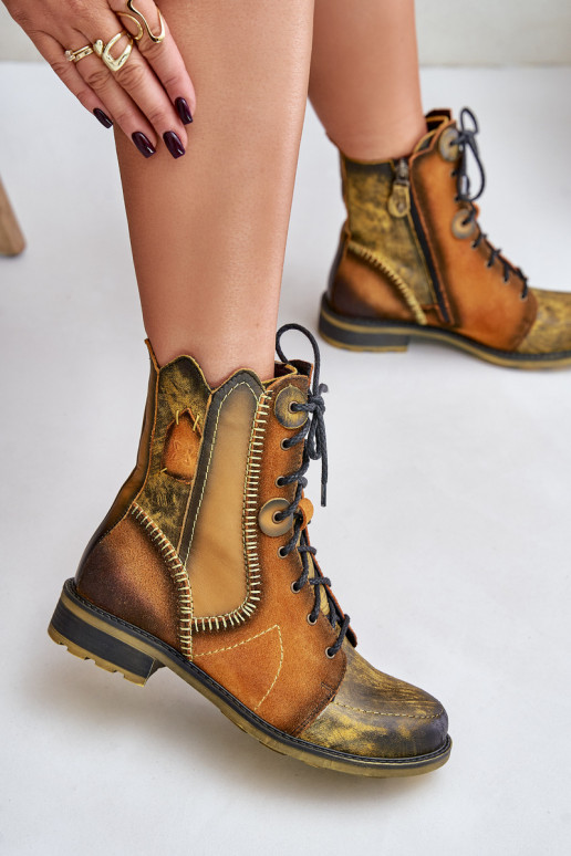 Pealhk Pealiste poolsaapad laiade nööridega Sellel onciejka 06719-07 Kollased