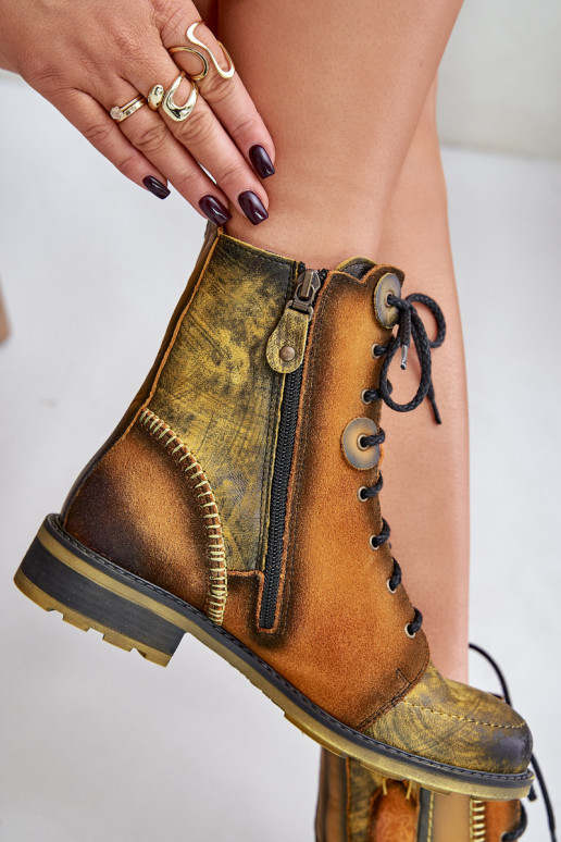 Pealhk Pealiste poolsaapad laiade nööridega Sellel onciejka 06719-07 Kollased