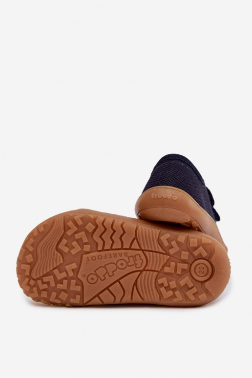 Plätud Laste jalanõud Barefoot Froddo Canvas G1700440-2 tumesinist värvi