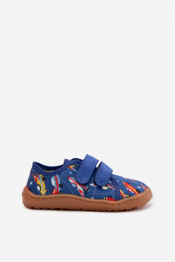 Laste sussid Barefoot kosmoselaevadega Froddo Canvas G1700440-5 sinise värviga 2