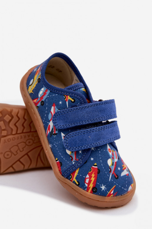 Plätud Laste jalanõud Barefoot Statki Kosmiczne Froddo Canvas G1700440-5 Sinist värvi