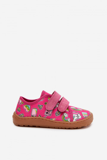 Laste sussid Barefoot Froddo Canvas G1700440-10 roosa värviga 2