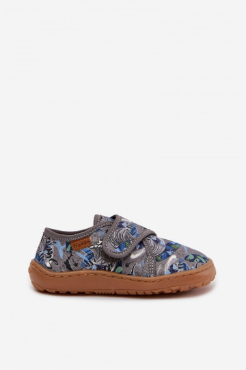 Laste poiste sussid Velcro kinnitusega Barefoot Surfer Froddo G1700438-7 halli värviga 2