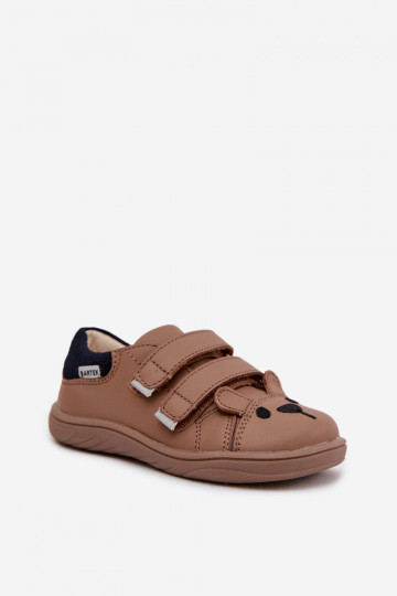 Nahksed barefoot laste kingad karu teema Bartek 8600654 beež