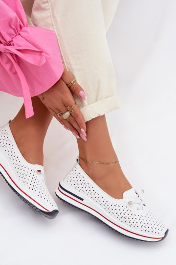 Pealhk Ažuurne jalatsid Pealiste omad S.Barski LR61-7044 valget värvi