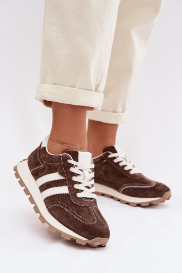 seemisnakhsed Sneakers tüüpi jalanõud Pealiste omad platvormiga S.Barski LR61-7097 Czekoladosissee 2