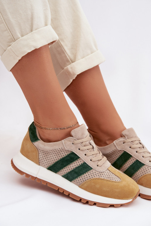 Sneakers tüüpi jalanõud Pealiste omadPealturalnego seemisnakhsedu beeži värvi-Kollased Sellel onrceline