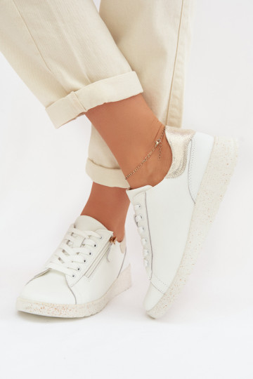 Pealhk jalatsid Pealiste omad tõmblukuga Valget-Kuldset värvi Dorothea