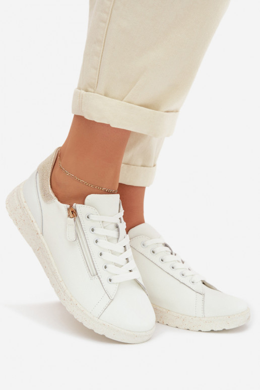 Pealhk jalatsid Pealiste omad tõmblukuga Valget-Kuldset värvi Dorothea