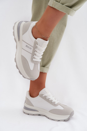 Sneakers tüüpi jalanõud spordijalatsid Pealiste omad Big Star TT274879 HI-POLY SYSTEM Valget-Halli värvi