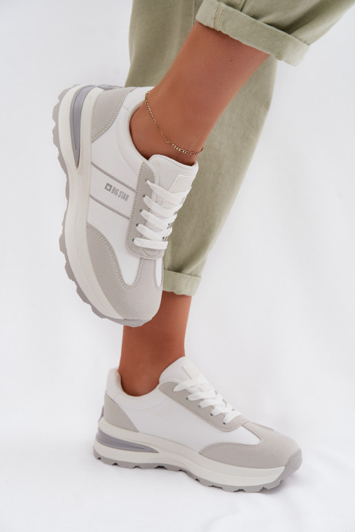 Sneakers tüüpi jalanõud spordijalatsid Pealiste omad Big Star TT274879 HI-POLY SYSTEM Valget-Halli värvi