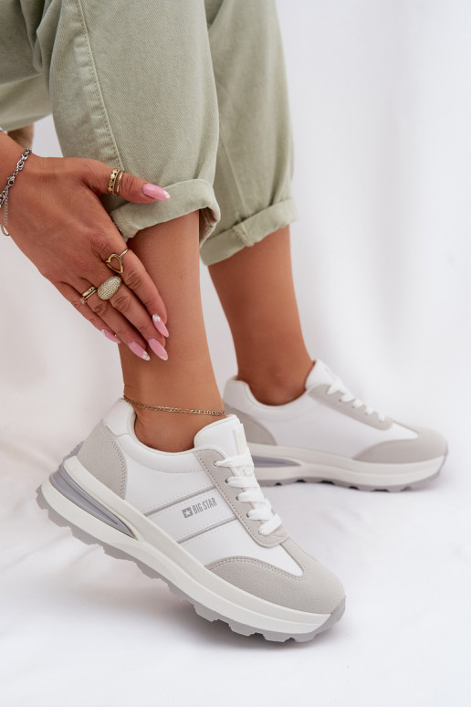 Sneakers tüüpi jalanõud spordijalatsid Pealiste omad Big Star TT274879 HI-POLY SYSTEM Valget-Halli värvi