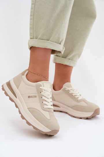 Sneakers tüüpi jalanõud spordijalatsid Pealiste omad Big Star TT274876 HI-POLY SYSTEM beeži värvi 2