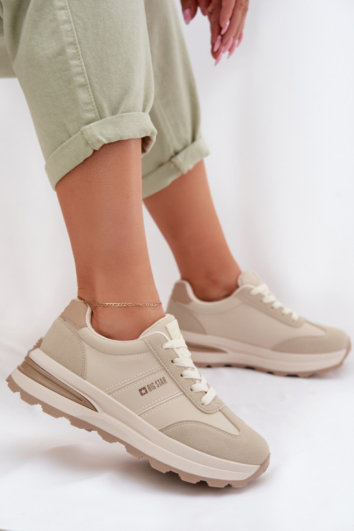 Sneakers tüüpi jalanõud spordijalatsid Pealiste omad Big Star TT274876 HI-POLY SYSTEM beeži värvi