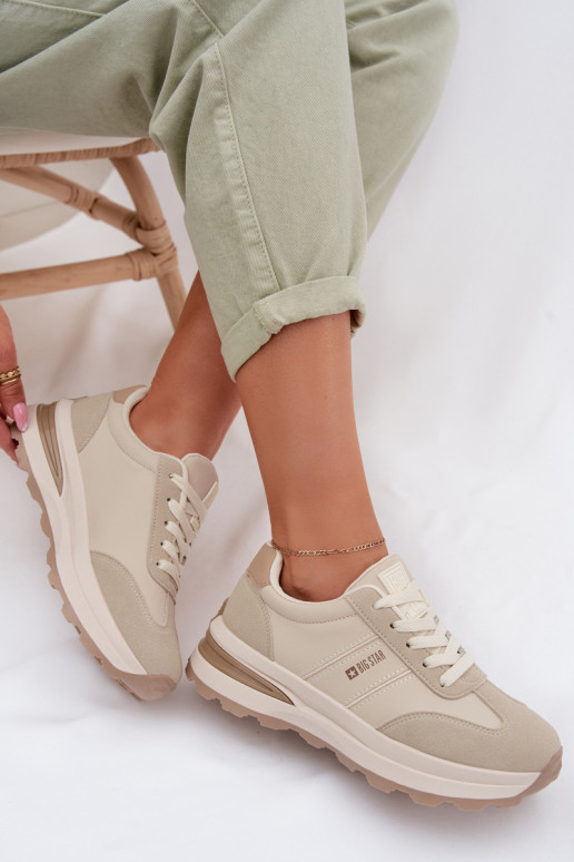 Sneakers tüüpi jalanõud spordijalatsid Pealiste omad Big Star TT274876 HI-POLY SYSTEM beeži värvi