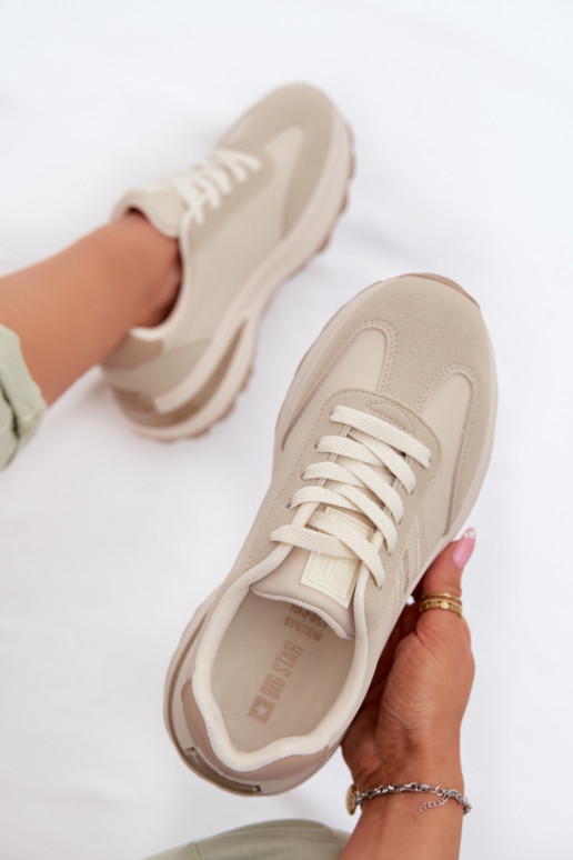 Sneakers tüüpi jalanõud spordijalatsid Pealiste omad Big Star TT274876 HI-POLY SYSTEM beeži värvi
