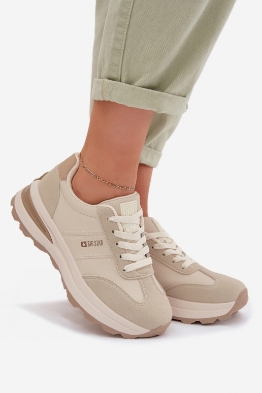 Sneakers tüüpi jalanõud spordijalatsid Pealiste omad Big Star TT274876 HI-POLY SYSTEM beeži värvi