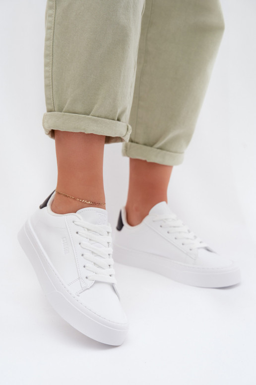 Sneakers tüüpi jalanõud Pealiste omad eko-nahast Big Star TT274928 HI-POLY SYSTEM valget värvi