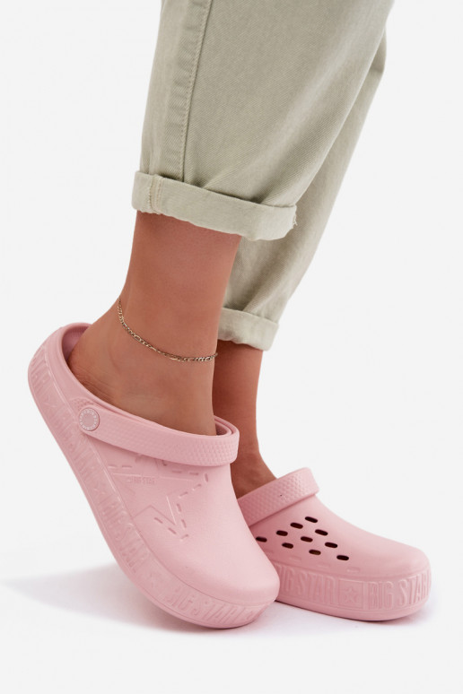 Sussid Puukingad Pealiste omad Kerged rannaplätud Big Star TT274A080 Tumeroosad värvi