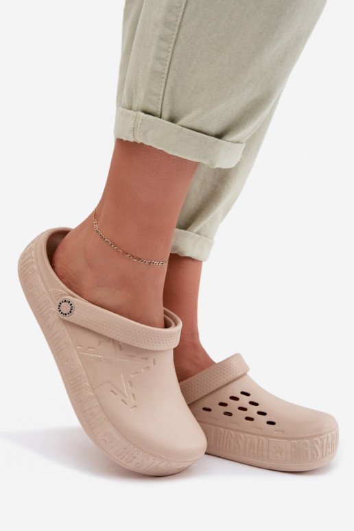 Sussid Puukingad Pealiste omad Kerged rannaplätud Big Star TT274A083 beeži värvi