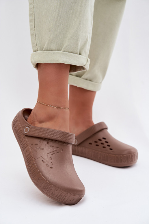 Sussid Puukingad Pealiste omad Kerged rannaplätud Big Star TT274A085 pruunid värvi