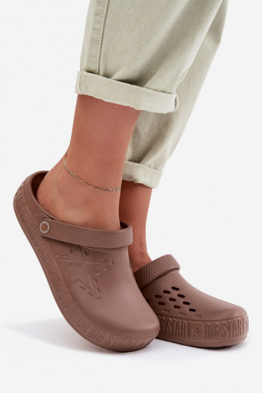 Sussid Puukingad Pealiste omad Kerged rannaplätud Big Star TT274A085 pruunid värvi