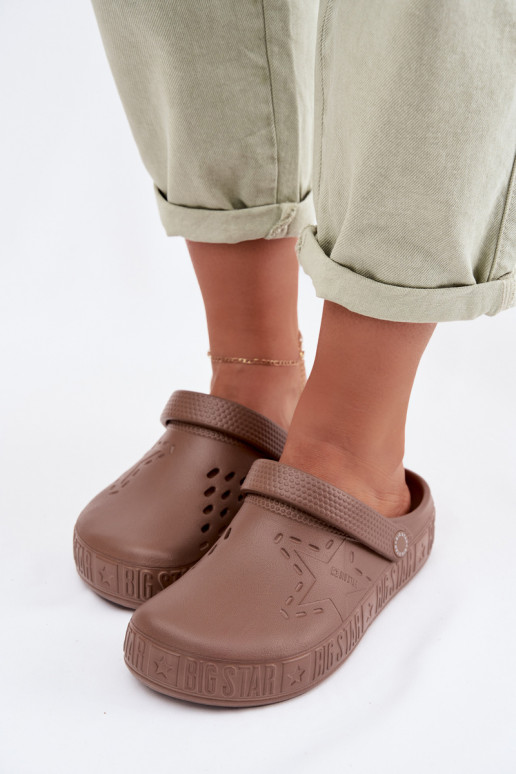 Sussid Puukingad Pealiste omad Kerged rannaplätud Big Star TT274A085 pruunid värvi