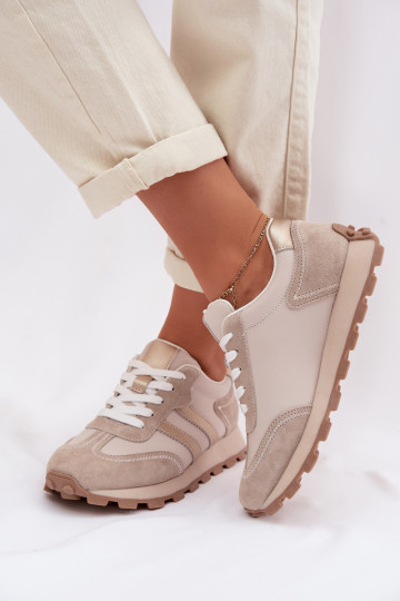 Pealhk Sneakers tüüpi jalanõud Pealiste omad platvormiga S.Barski LR61-7096 beeži värvi