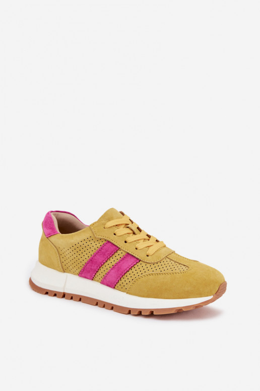 Sneakers tüüpi jalanõud Pealiste omadPealturalnego seemisnakhsedu Kollased Sellel onrceline