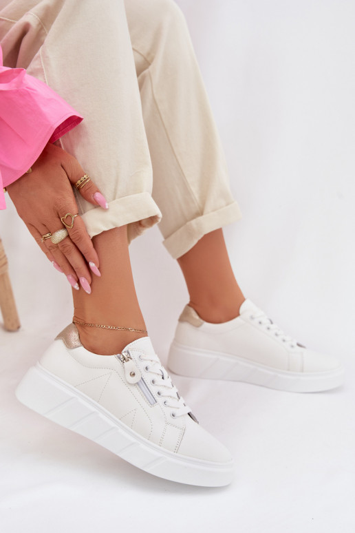 Pealhk jalatsid Pealiste omad tõmblukuga valget värvi Althea